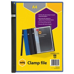  Marbig Spine Clamp File A4 50 Sheet Capacity Blue 0 