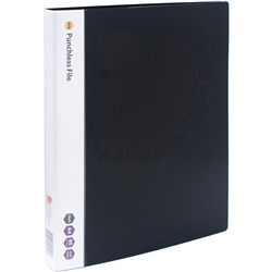  Marbig Punchless File A4 Solid Front 60 Sheet Capacity Black 0 