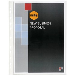  Marbig Sheet Protectors A3 Heavy Duty Ultra Clear Portrait Box Of 100 