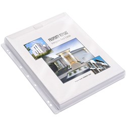  Cumberland Sheet Protectors A4 Heavy Duty 25mm Gusseted With Flap Clear Pack Of 10 