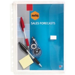  Marbig Binder Wallet A4 2, 3 & 4 Rings Expanding 30mm Gusset Holds 200 Sheets Clear 