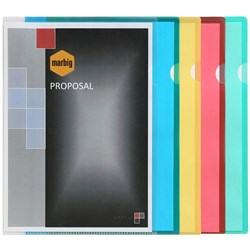  Marbig Letter Files A4 Polypropylene Blue Pack Of 100 