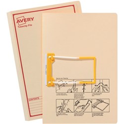  Avery Tubeclip File Foolscap Buff With Red Print 