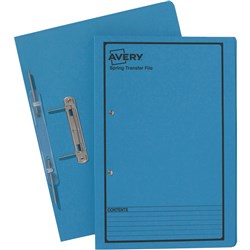  Avery Spring Transfer File Foolscap Blue With Black Print 