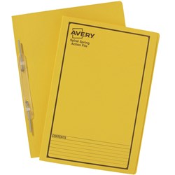 Avery Spiral Action File Foolscap Yellow With Black Print 