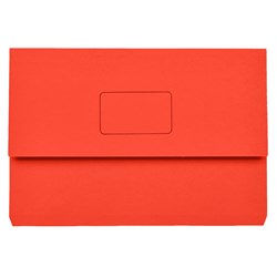 Marbig Slimpick Manilla Document Wallet Foolscap 30mm Gusset Red 