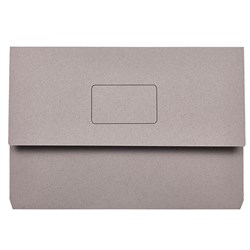  Marbig Slimpick Manilla Document Wallet Foolscap 30mm Gusset Grey 