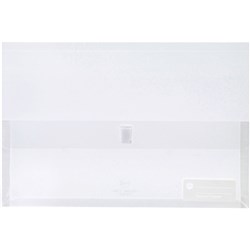  Marbig Polypick Document Wallet Foolscap 25mm Gusset Clear 