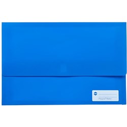  Marbig Polypick Document Wallet Foolscap 25mm Gusset Blue 