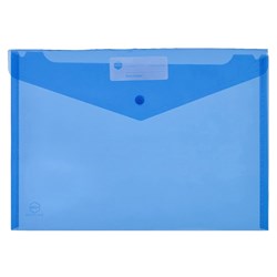  Marbig Doculope Wallet A4 With Button Closure And Title Holder Blue 