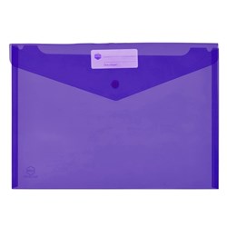  Marbig Doculope Wallet A4 With Button Closure And Title Holder Purple 