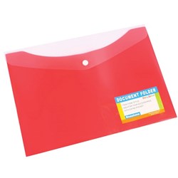  Bantex Document Wallets A4 With Button Closure Tropical Melon 