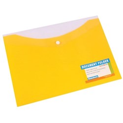  Bantex Document Folder A4 With Button Closure Tropical Banana 