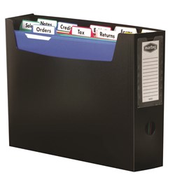 MARBIG PORTABLE FILE ORGANISER c/w 10 Files & Tabs  Black