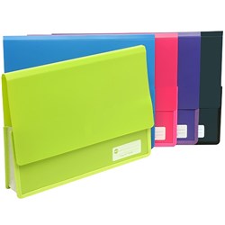  Marbig Polypick Document Wallet A4 Heavy Duty 45mm Gusset Purple 