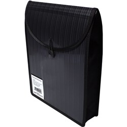 Bantex Attache File Top Load A4 Polypropylene With Button Closure Black 