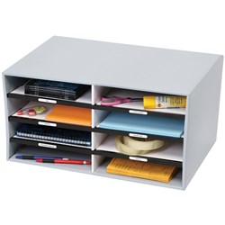  Marbig Sort 'N' Stor Organiser 8 Compartments 525W x 345D x 255mmH Grey 