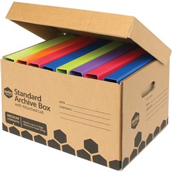  Marbig Enviro Standard Archive Box With Attached Lid 315W x 420D x 260mmH Brown 