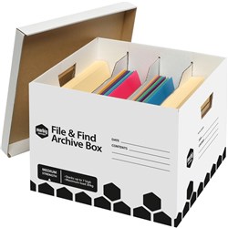  Marbig Enviro File And Find Archive Box File and Find 390W x 420D x 320mmH White 