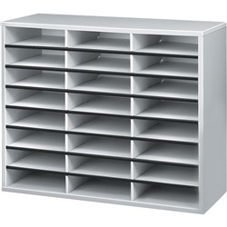  Fellowes Literature Organiser 24 Compartment w737x600x d302mm Grey 