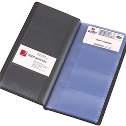  Marbig Standard Business Card Holder Non Indexed 255 x 125mm 96 Card Capacity Black 