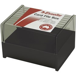 SWS CARD FILE BOX 76x127mm (3x5) Black