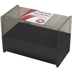 SWS CARD FILE BOX 127x203mm (5x8) Black