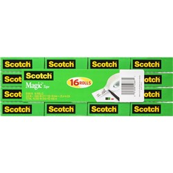  Scotch 810-16 Magic Tape 19mmx25.4m Multipack Pack of 16 
