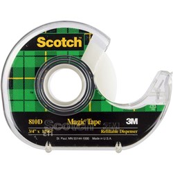  Scotch 810 Magic Tape 19mmx32.9m With Dispenser 