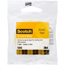 SCOTCH 500 ECONOMY TAPE 12mmx33m Transparent