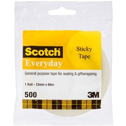SCOTCH 500 ECONOMY TAPE 12mmx66m Transparent