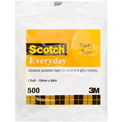  Scotch 502 Sticky Tape Crystal Clear 18mmx66m 
