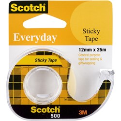 SCOTCH 500 STICKY TAPE With Dispenser 12mm X 25M