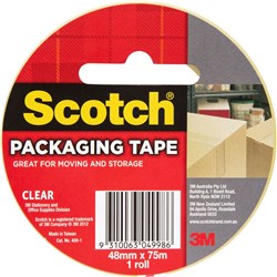 SCOTCH 400 PACKAGING TAPE 48mmx75m Clear
