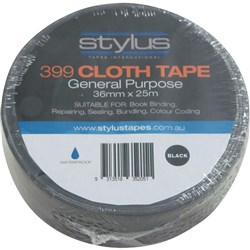  Stylus 399 Cloth Tape 36mmx25m Black 