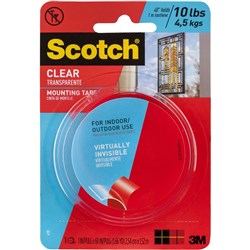 SCOTCH 4010 MOUNTING TAPE 25.4mmx1.51m Clear