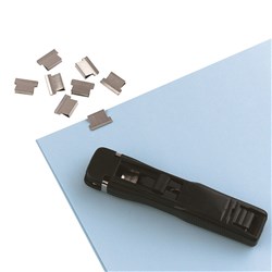  Esselte Nalclip Dispenser Small With 8 Steel Clips 15 Sheet Capacity Black 