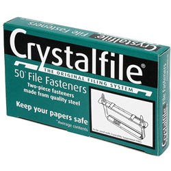  Crystalfile File Fastener 80mm 2 Piece Silver Box Of 50 0 