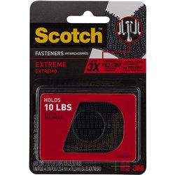 SCOTCH EXTREME FASTENER RF6731 25mmx7.6mm Black Pack of 2