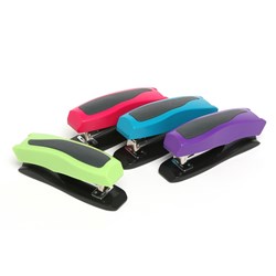  Marbig Plastic Stapler Half Strip 20 Sheet Capacity Assorted Colours 