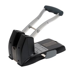 REXEL 2 HOLE POWER PUNCH 150Sht Cap Black/Silver