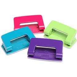  Marbig 2 Hole Punch 6 Sheet Capacity Summer Colours Assorted 