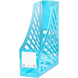  Italplast Magazine Holder Translucent Tinted Blue 