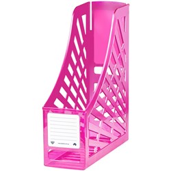  Italplast Magazine Holder Translucent Tinted Pink 