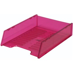  Italplast Document Tray Multifit Translucent Tinted Pink 