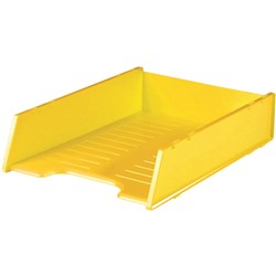 (ITA-I60FBA) - ITALPLAST FRUIT DOCUMENT TRAY - Multifit - BananaBrighten up your office with 6 fruity colours. Colour co-ordinate with binders and other filing products. 100% Australian made.