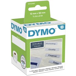  Dymo 99017 LabelWriter Labels 12x50mm Filing-Paper White Box of 220 