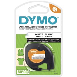  Dymo LetraTag Labelling Tape 12mmx2m Iron-On Fabric 