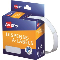  Avery Removable Dispenser Labels 13x36mm Rectangle White Pack Of 700 