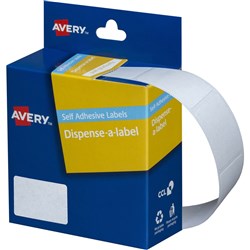  Avery Removable Dispenser Labels 24x32mm Rectangle White Pack Of 420 
